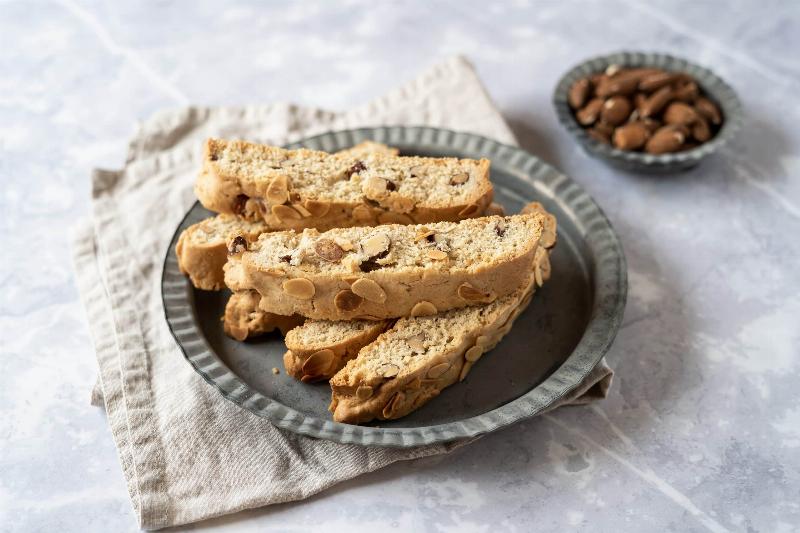 Almond Biscotti Served with Coffee