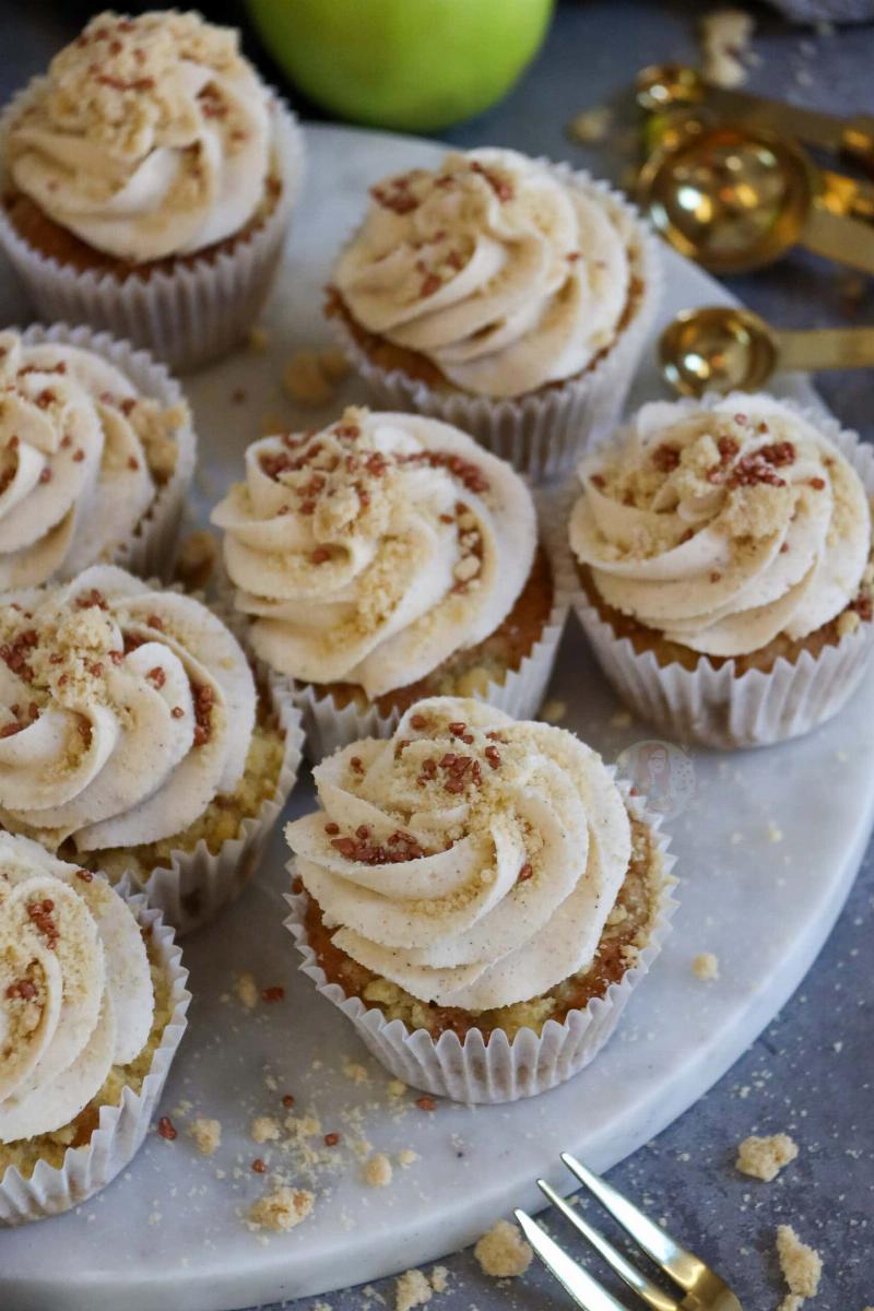 Apple Cupcakes Baking in the Oven