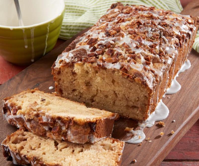 Apple Fritter Bread Batter in Loaf Pan