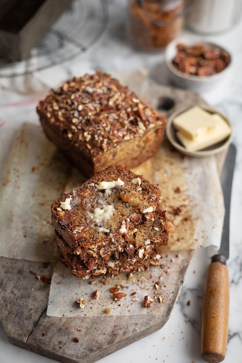 Freshly Baked Banana Bread from Cake Mix