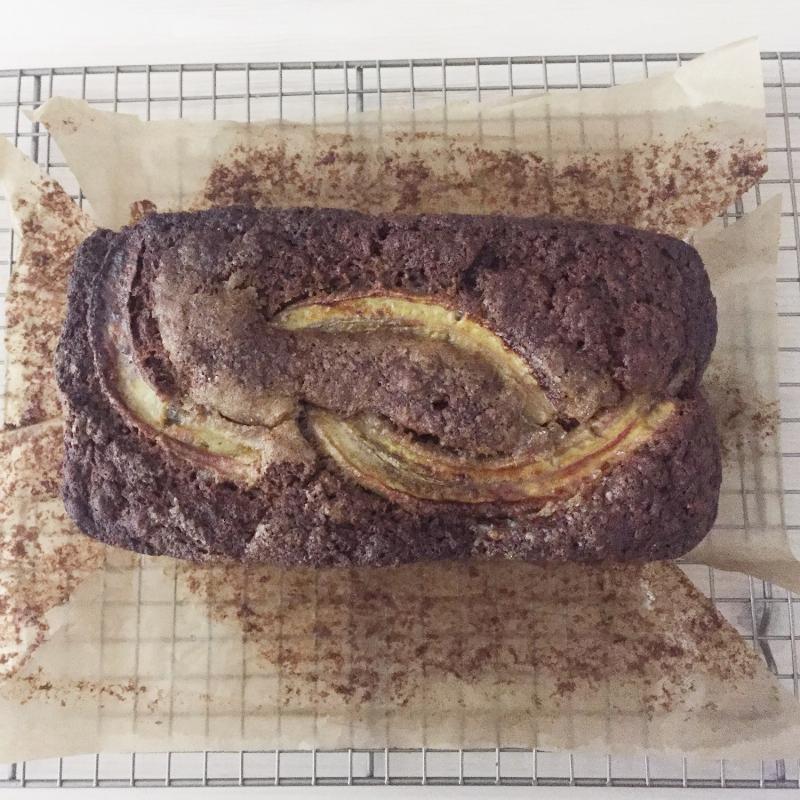 Baked Banana Bread Sliced