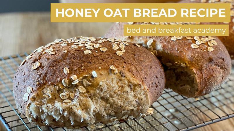 Freshly Baked Bread Loaf Cooling on a Wire Rack