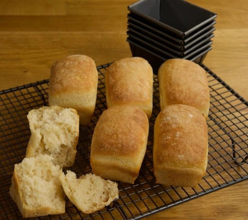 Baked Bread Loaf Cooling on Rack