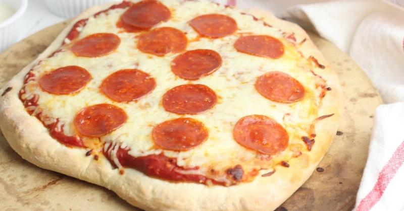 Baked Bread Machine Pizza