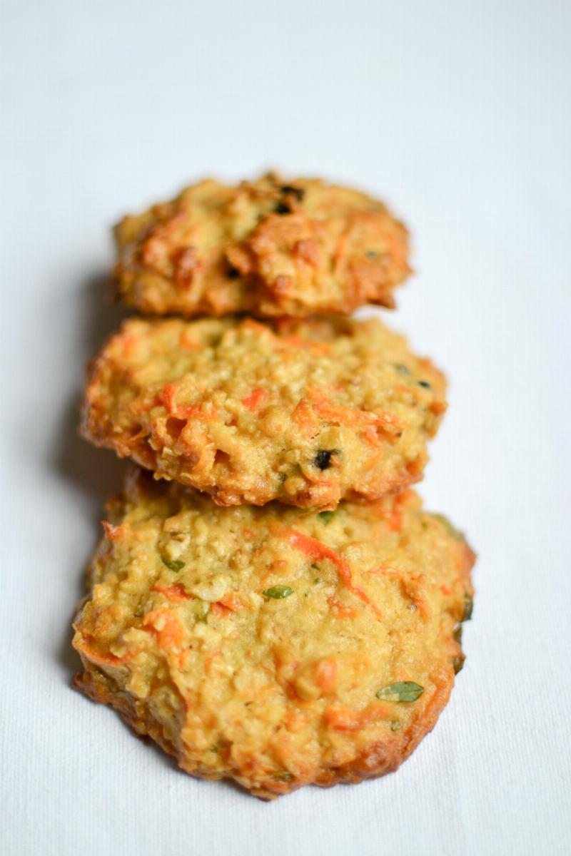 Baked Carrot Cookies Cooling on a Wire Rack