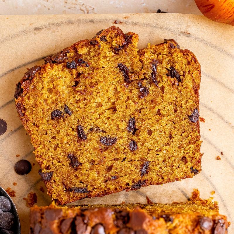 Perfectly Baked Chocolate Chip Pumpkin Bread