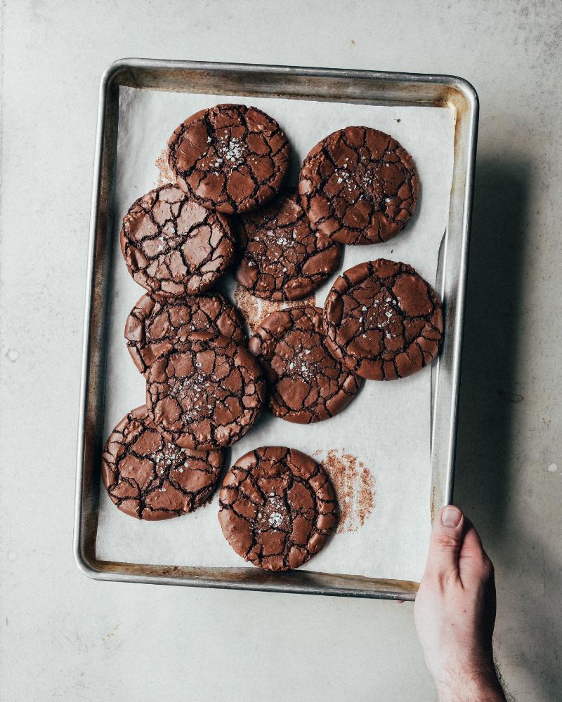 Baked Cookies and Cream Cookies Cooling