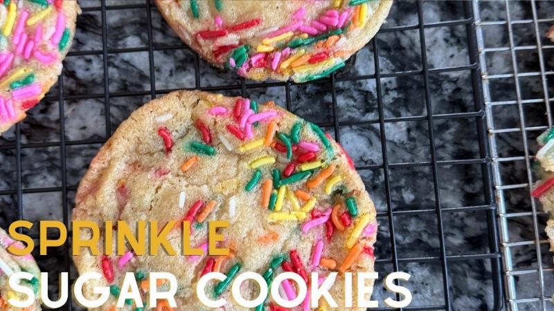 Freshly Baked Cookies Cooling on a Rack