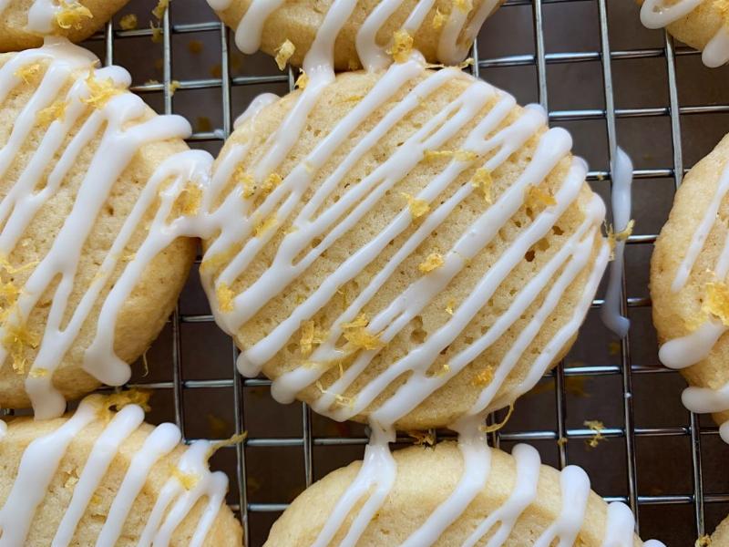 Freshly Baked Grapefruit Cookies Cooling