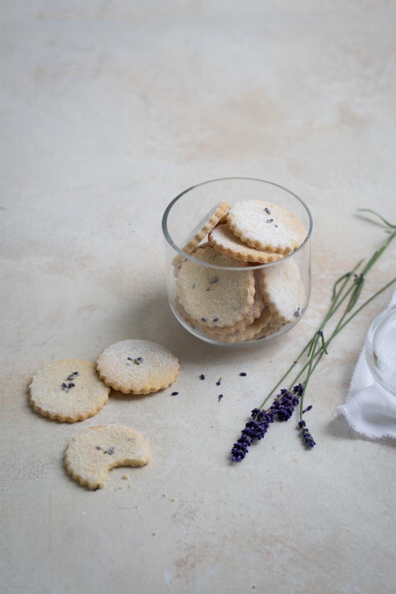 Lavender Cookies Cooling on Wire Rack