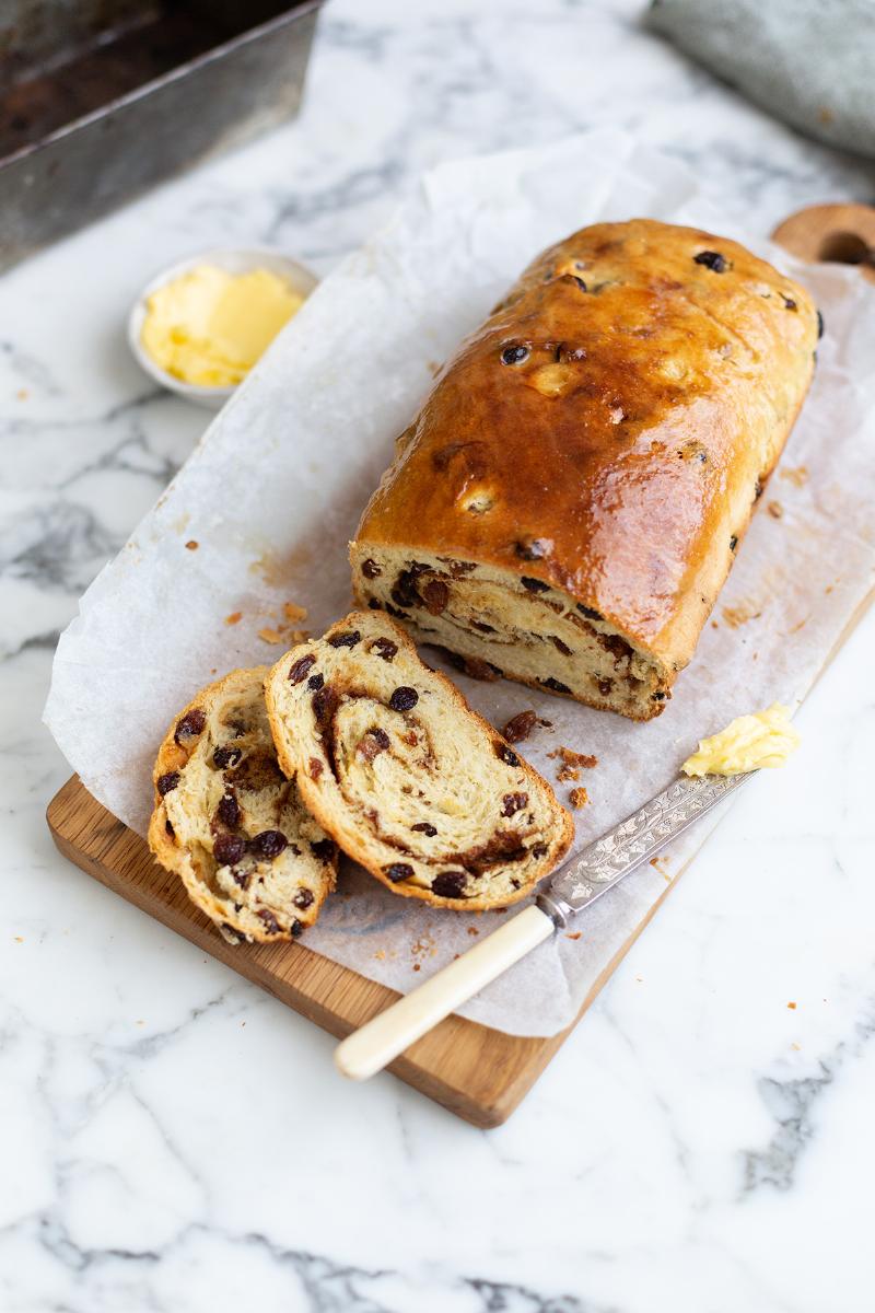 Perfectly Baked Raisin Bread Loaf