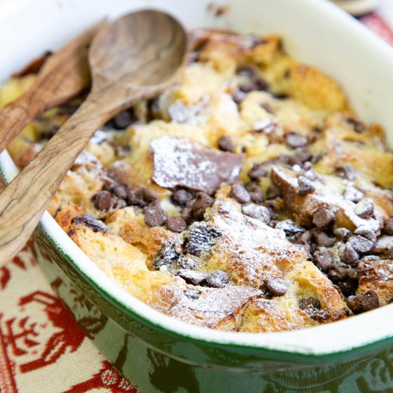 Baking Bread Pudding in Water Bath