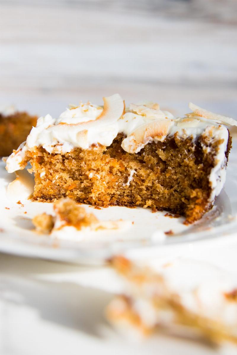 Moist Carrot Cake Baking in the Oven