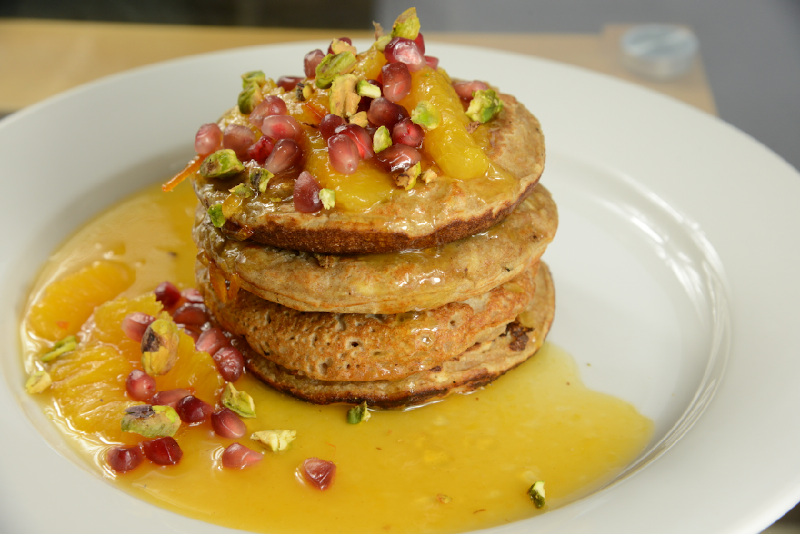 Stack of Fluffy Banana Pancakes