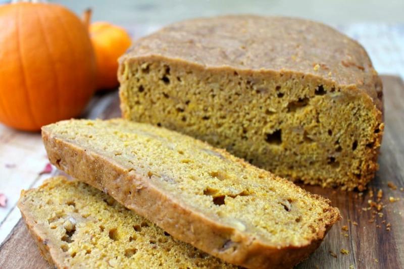 Banana Pumpkin Bread Baking in Oven