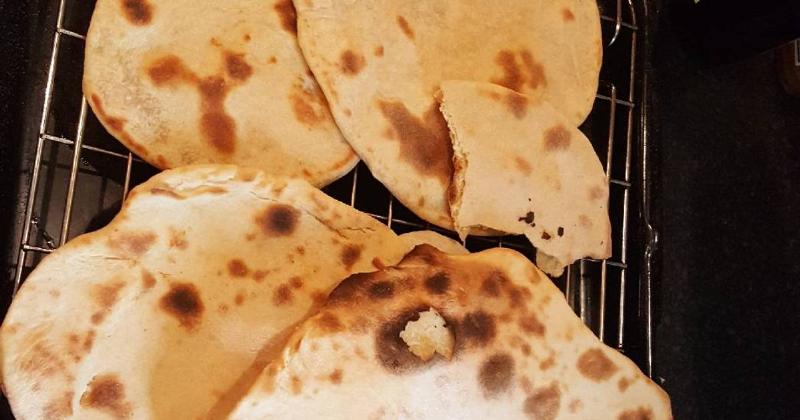 Flatbread Ingredients - Flour, Salt, Water, Olive Oil