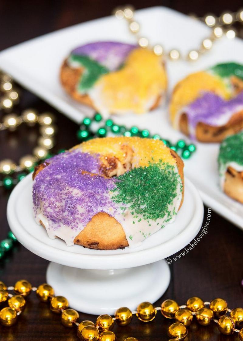 Variety of King Cakes, Including Cream Cheese Filled