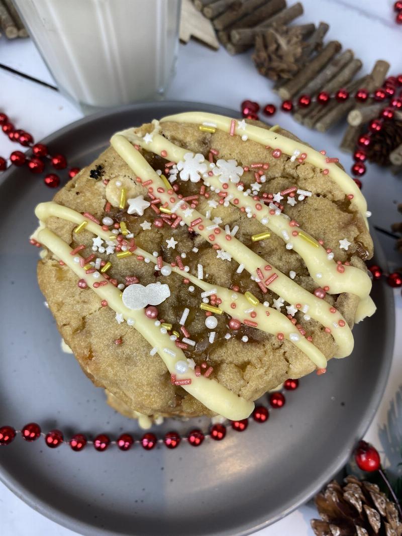 Mixing Candy Cane Cookie Dough