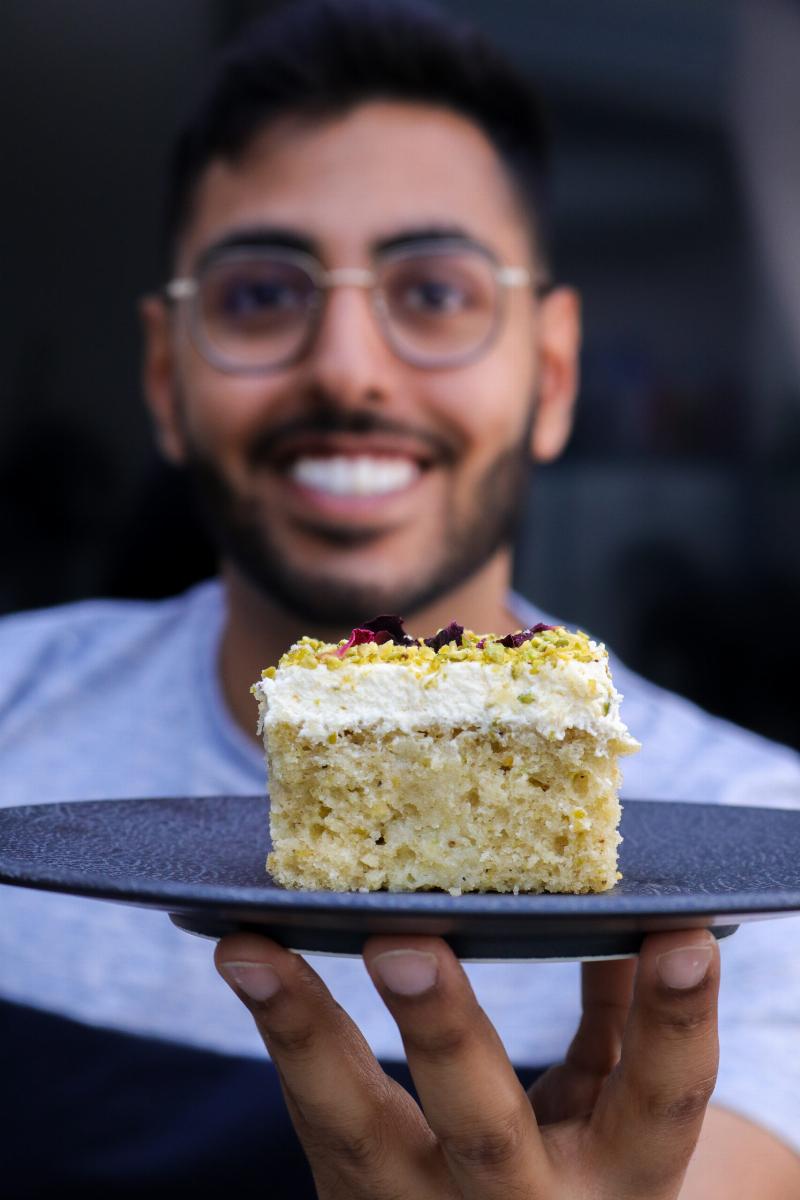 Cardamom Pistachio Diwali Cake Recipe