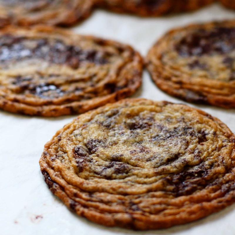 Chocolate Chip Cookie Ingredients Laid Out for Baking