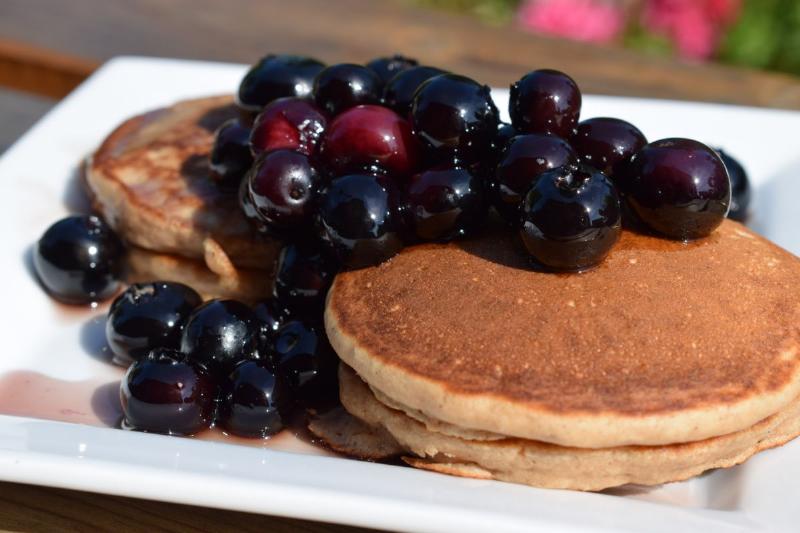 Close-up of Chocolate Chip Gluten-Free Waffles