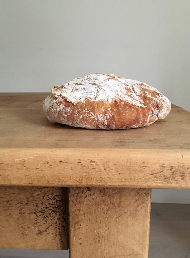 Chocolate Chip Pumpkin Bread Loaf on a Table