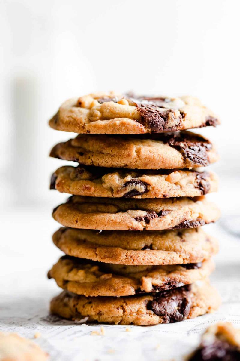 Close-Up of a Chocolate Chunk Cookie with Melted Chocolate