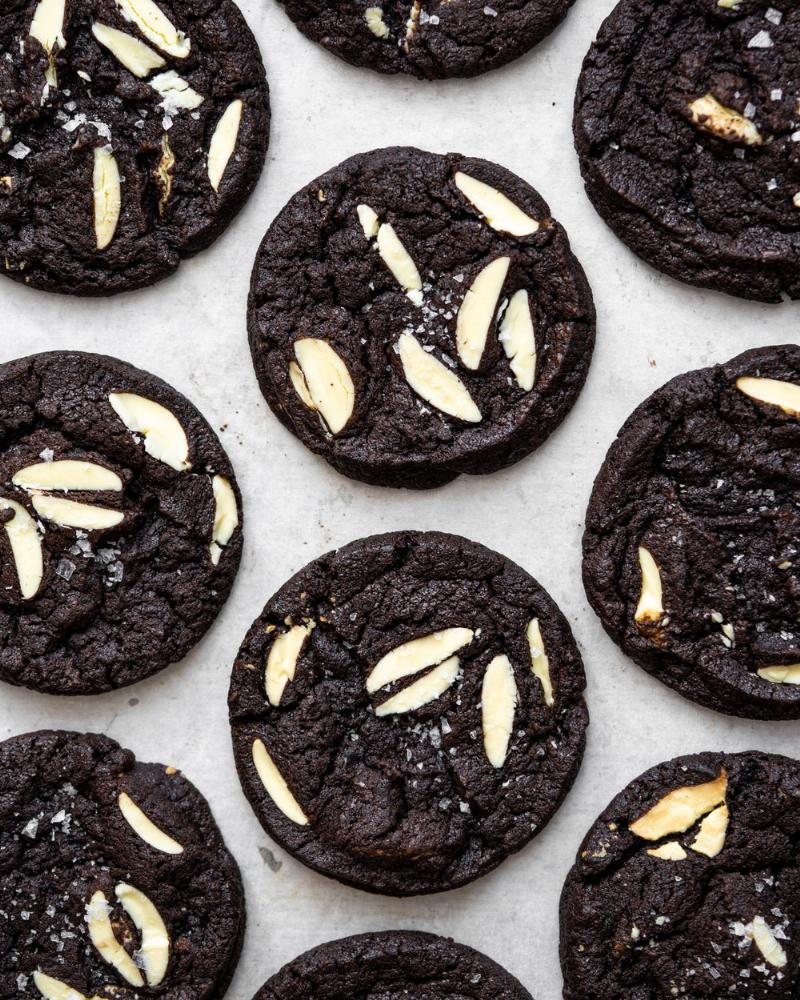 Chocolate Hazelnut Almond Biscotti Closeup