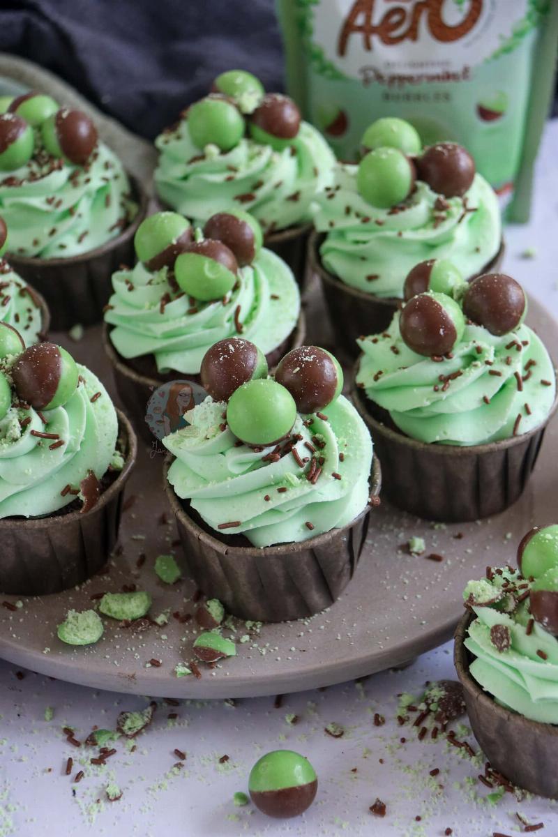 Mixing Chocolate Mint Cupcake Batter