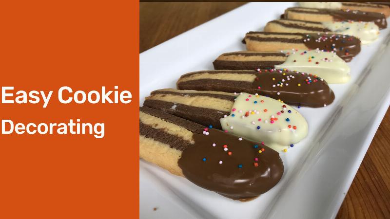 Chocolate Sugar Cookies Decorated with Sprinkles