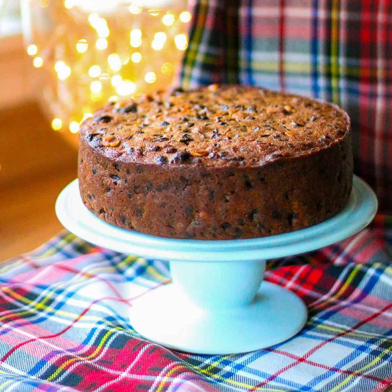 Christmas Fruitcake Ingredients Preparation