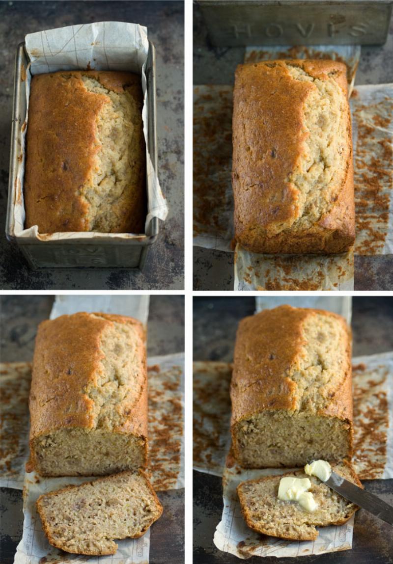 Classic Banana Bread Loaf Freshly Baked