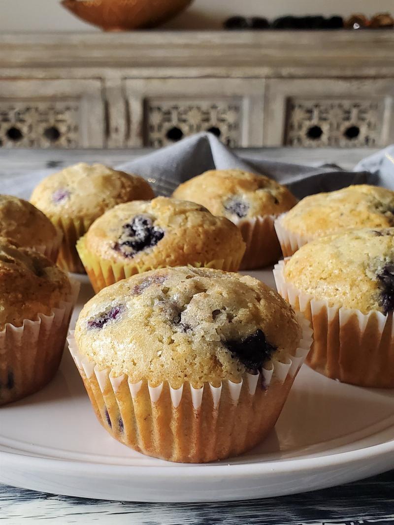 Classic Blueberry Muffins in a Muffin Tin