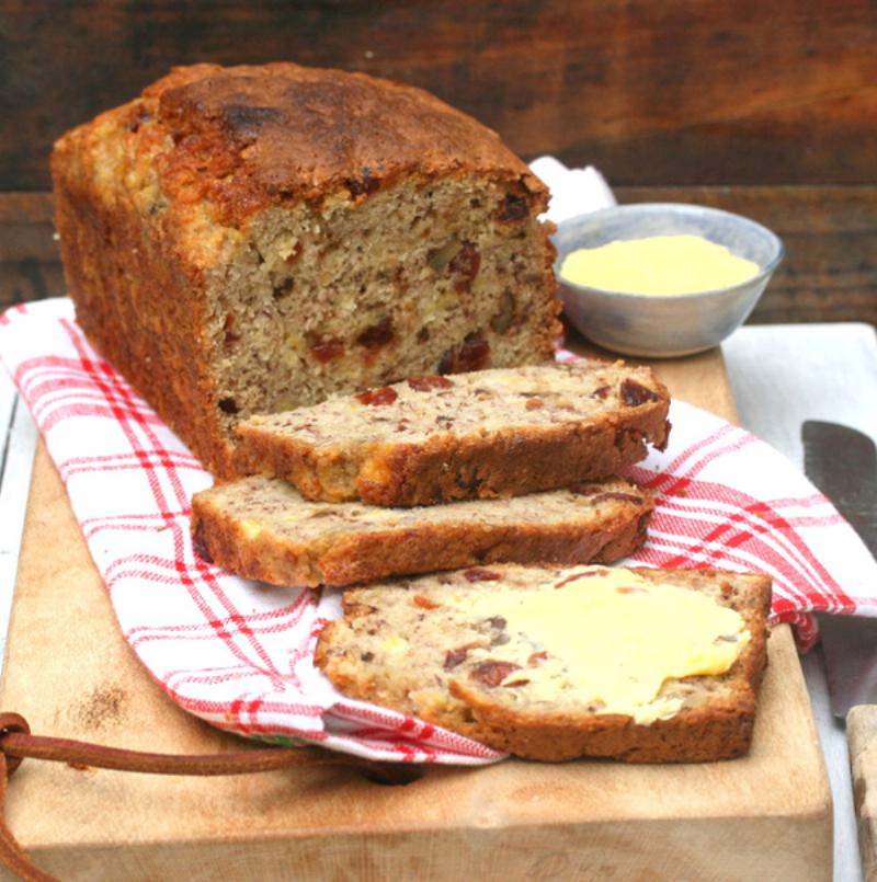 Classic Cranberry Bread Loaf Freshly Baked