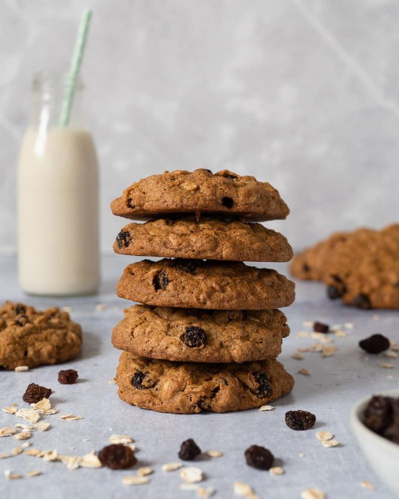 Oatmeal Cookie Ingredients Laid Out