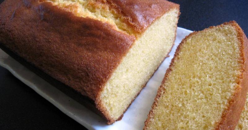 Pound Cake Ingredients: Butter, Sugar, Eggs, Flour