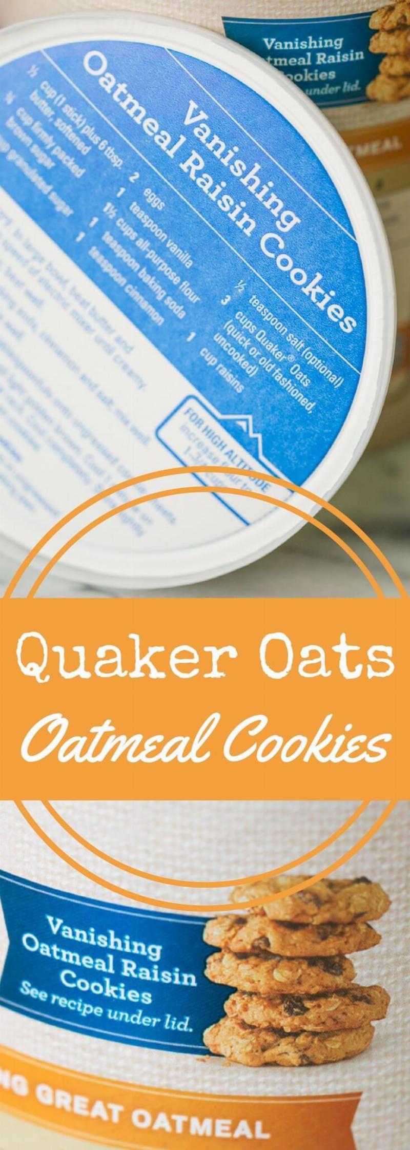 Classic Quaker Oats Oatmeal Cookies