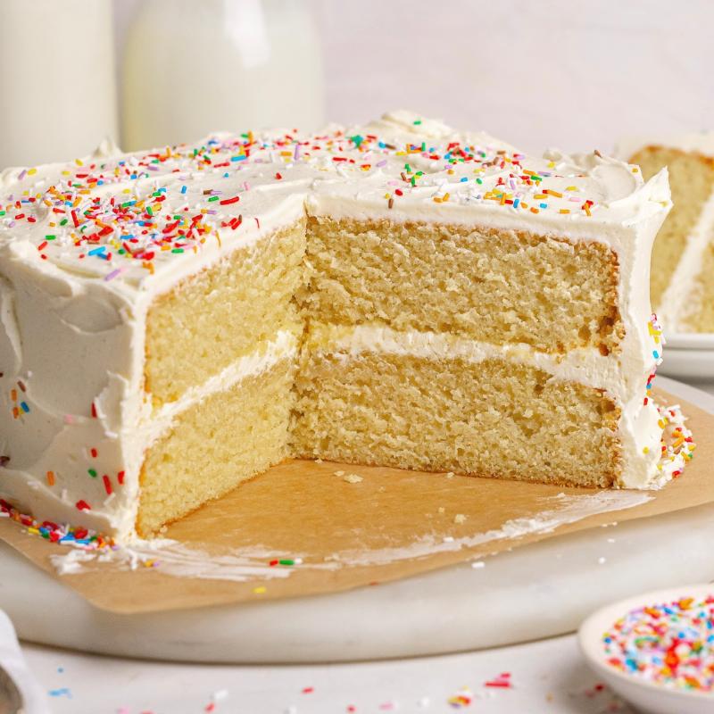 Classic Vanilla Birthday Cake Recipe