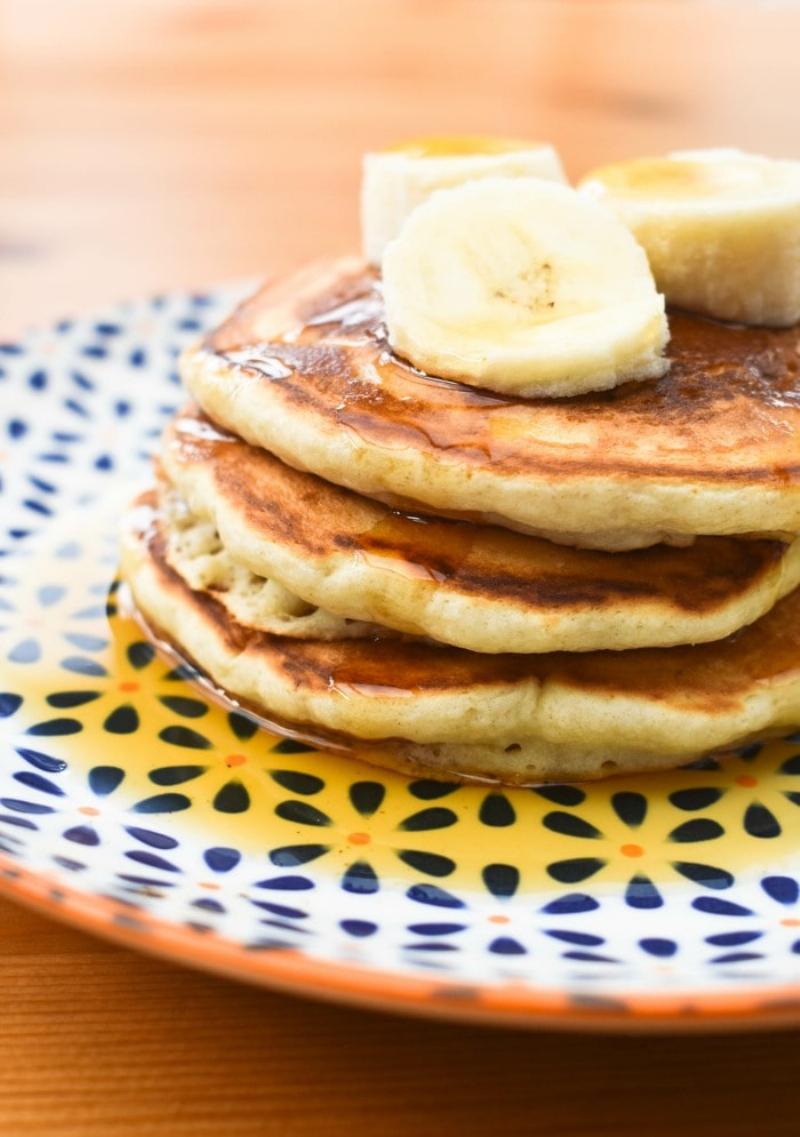 Classic Vegan Crepes Cooking on Griddle