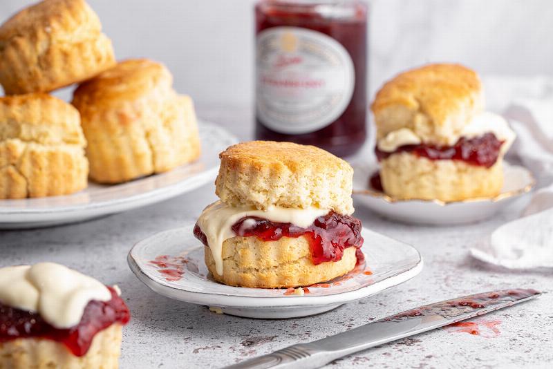 Perfectly golden classic vegan scones, ready to enjoy