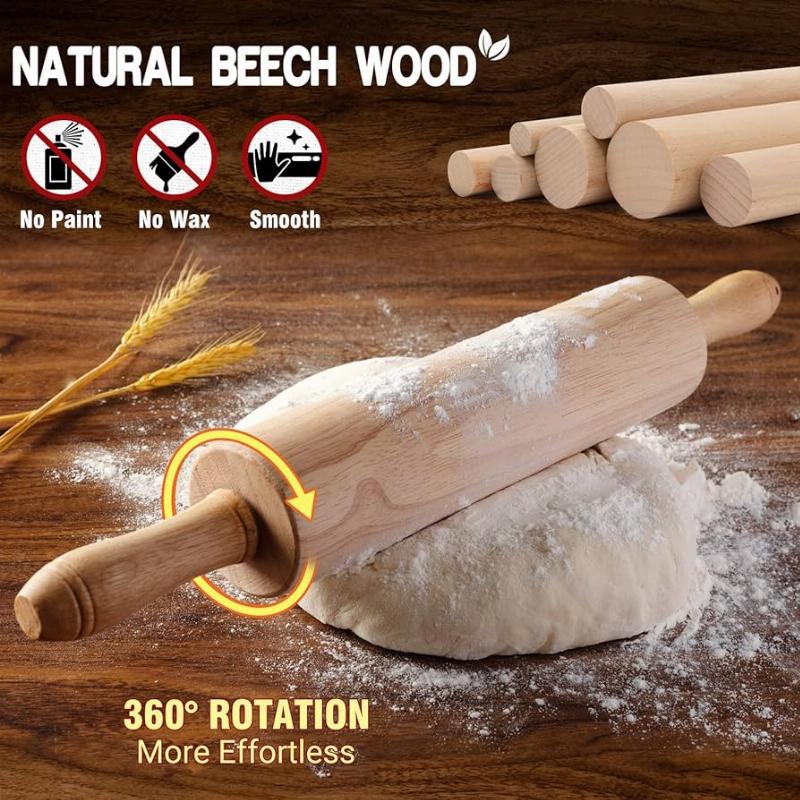 Classic Wooden Rolling Pin for Baking