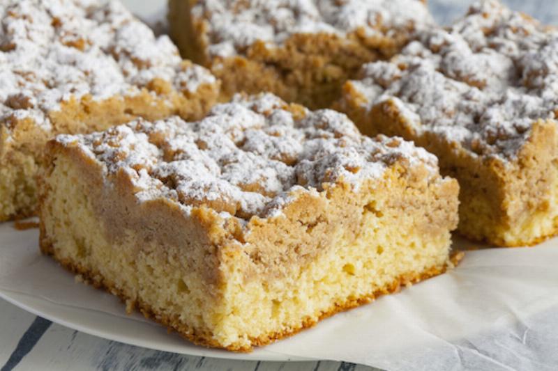 Adding Streusel Topping to Coffee Cake