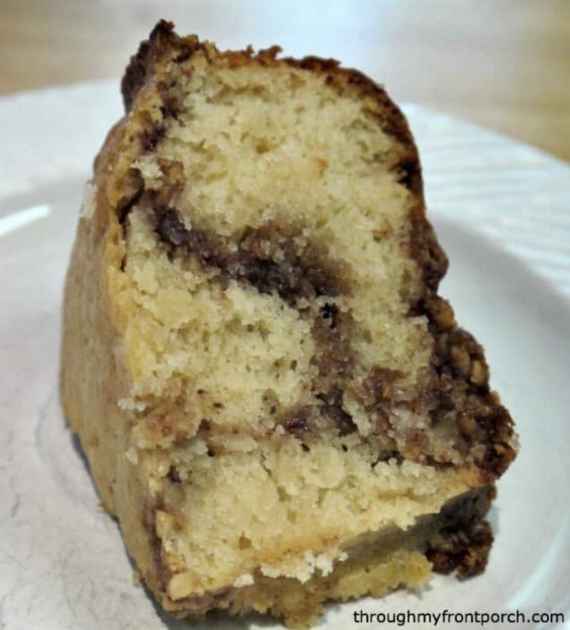 Coffee cake with cinnamon swirl