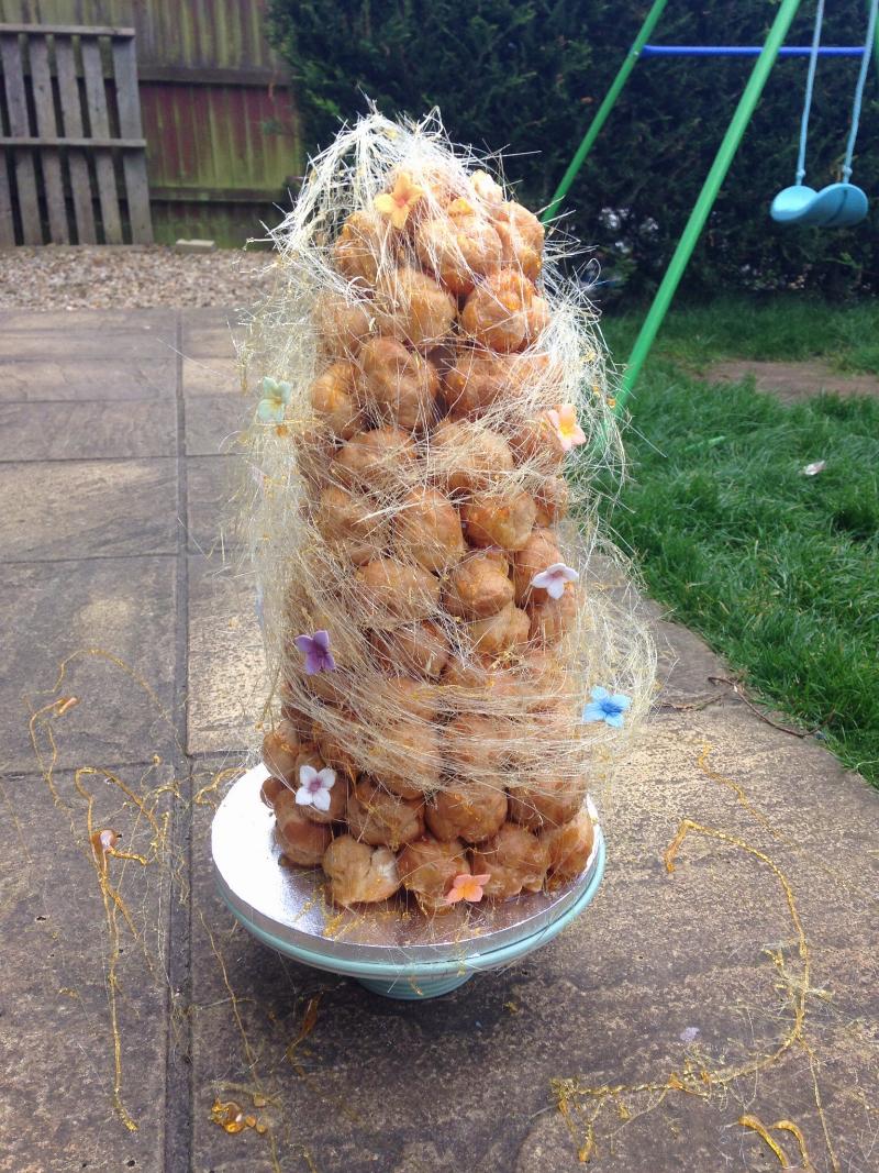 Croquembouche Tower from the Great British Baking Show