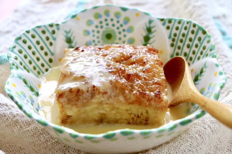 Dark Rum Poured over Rum Cake