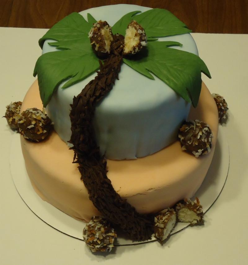 Decorated Coconut Cake