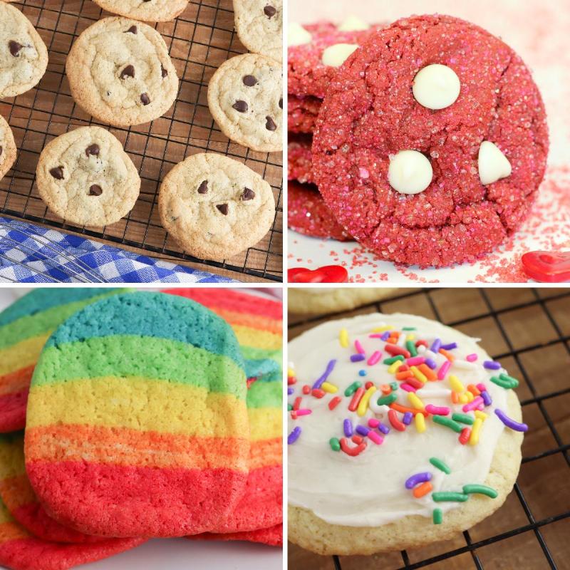 Decorated tasty cookies for different holidays like Christmas, Halloween, and Easter.