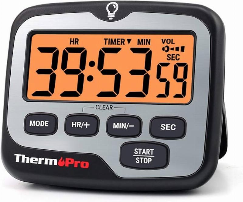 Digital Kitchen Timer Displaying Time