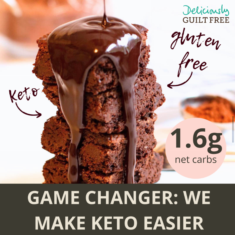 Double Chocolate Keto Brownies Freshly Baked