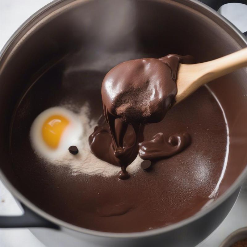 Melted Chocolate for Easy Brownies